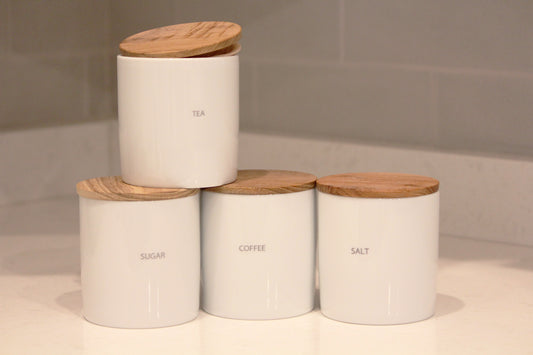 White Porcelains Canister